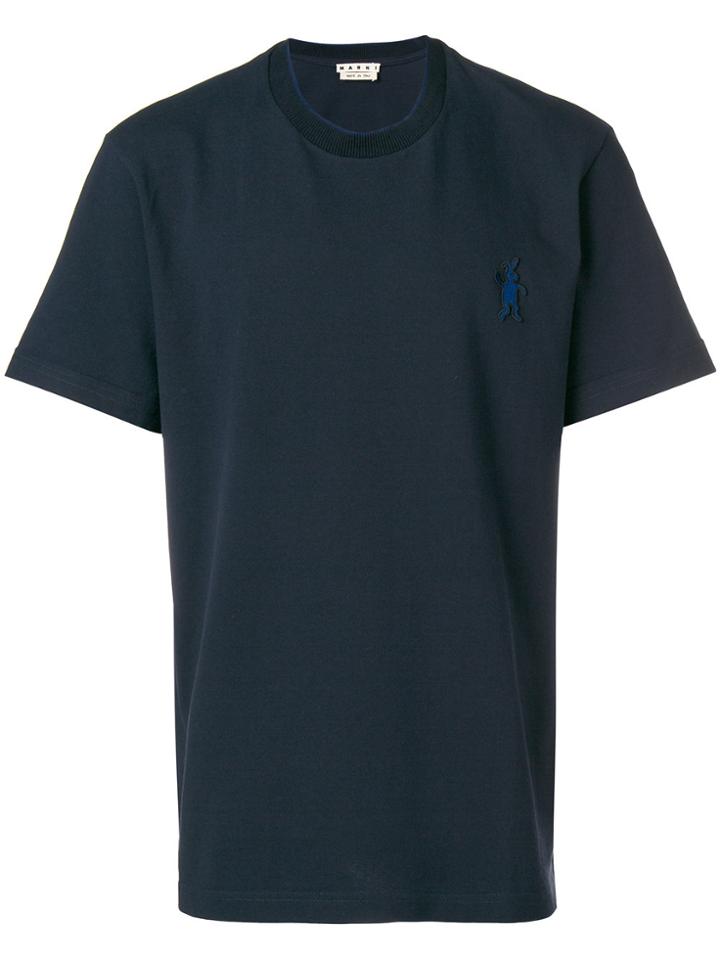 Marni Embroidered Logo T-shirt - Blue