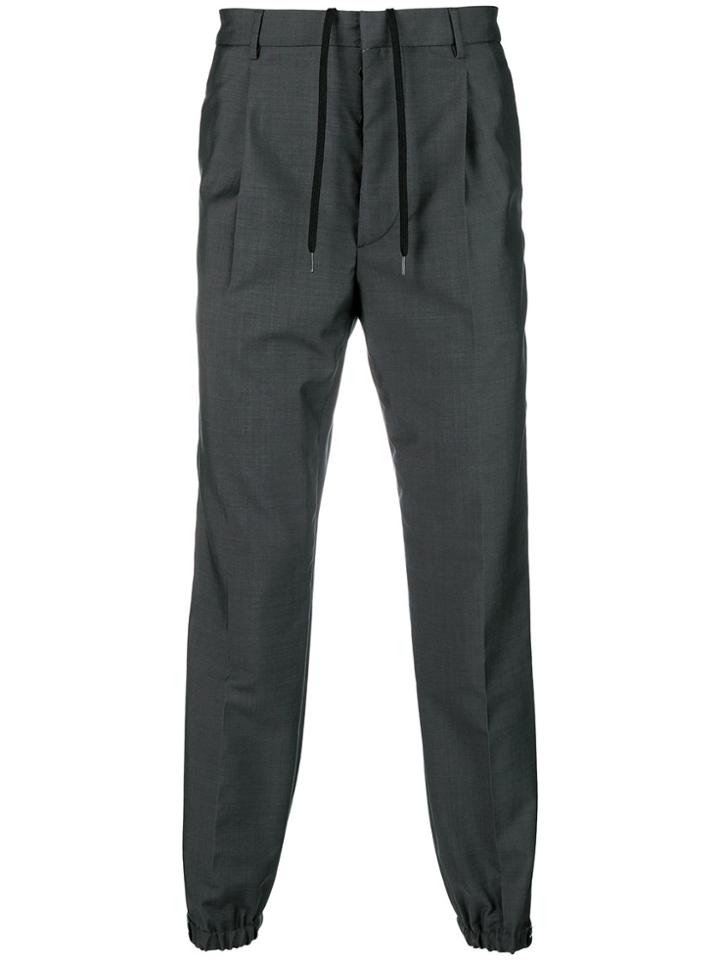 Prada Drawstring Tailored Trousers - Grey