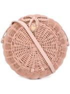 Ulla Johnson Round Woven Crossbody Bag - Pink