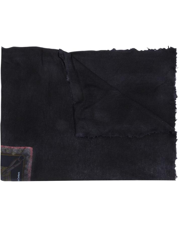 Avant Toi Distressed Scarf - Black