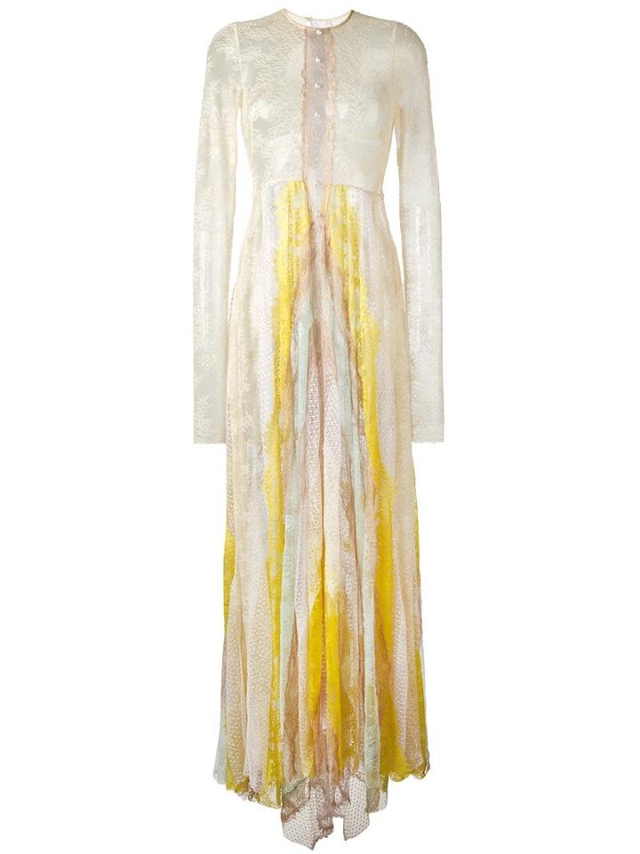 Philosophy Di Lorenzo Serafini Lace Long Dress, Women's, Size: 42, Nude/neutrals, Cotton/polyamide