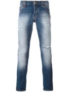 Philipp Plein Super Straight Cut Jeans, Men's, Size: 32, Blue, Polyester/cotton/spandex/elastane