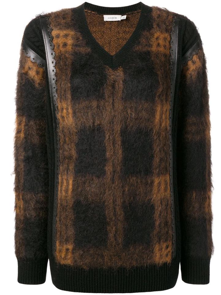 Coach Check Sweater - Brown