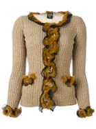 Jean Paul Gaultier Vintage Rabbit Fur Trimmed Cardigan