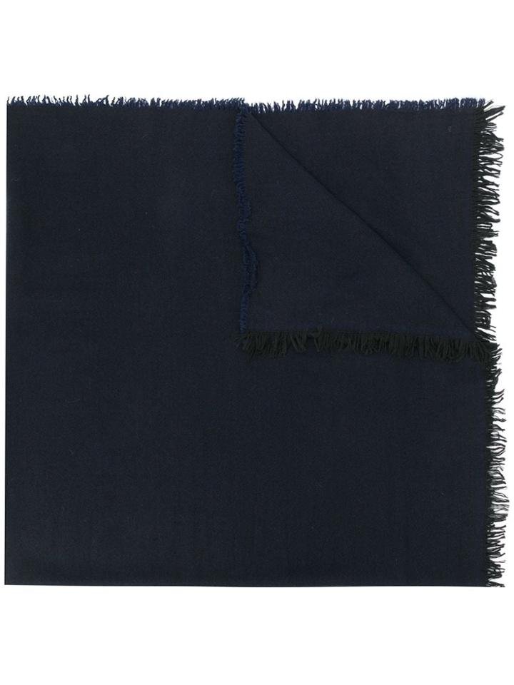 Rundholz Black Label Oversized Fringed Scarf - Blue