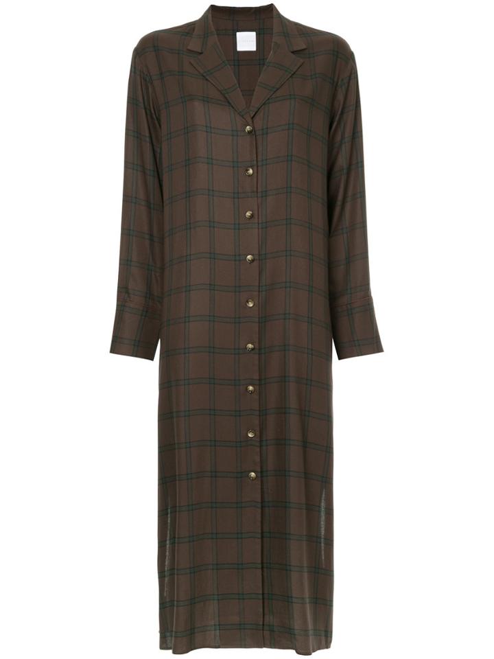 Cityshop Checked Shirt Dress - Brown