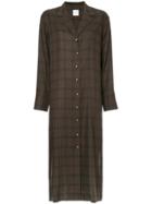 Cityshop Checked Shirt Dress - Brown