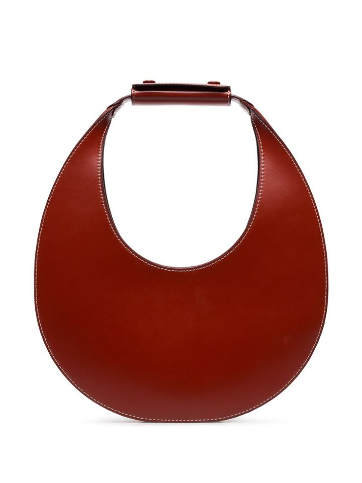 Staud Red Moon Leather Shoulder Bag - Brown