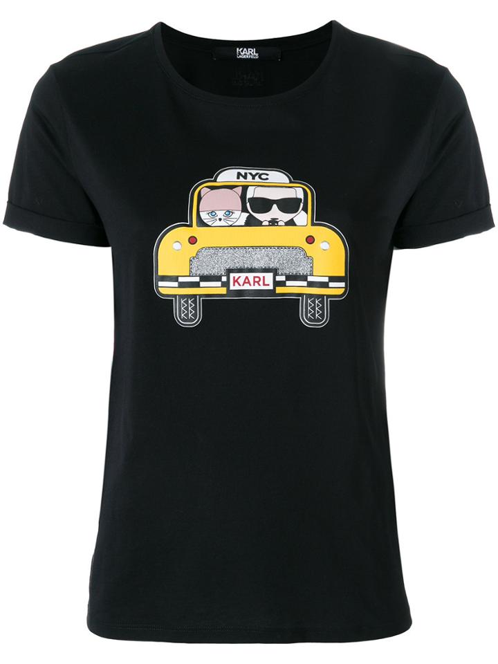 Karl Lagerfeld Karl & Choupette Taxi T-shirt - Black