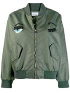 Chiara Ferragni Beaded Logo Bomber Jacket - Green