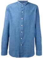 Salvatore Piccolo Denim Shirt, Men's, Size: 39, Blue, Cotton/linen/flax