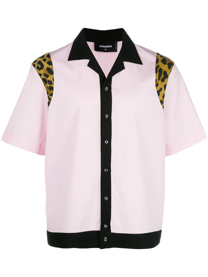 Dsquared2 Colour-block Short-sleeve Shirt - Pink & Purple