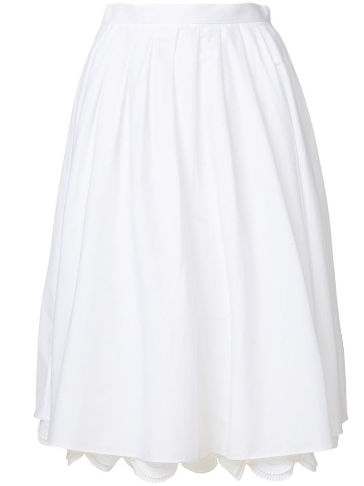 Prada Scalloped Hem Skirt - White