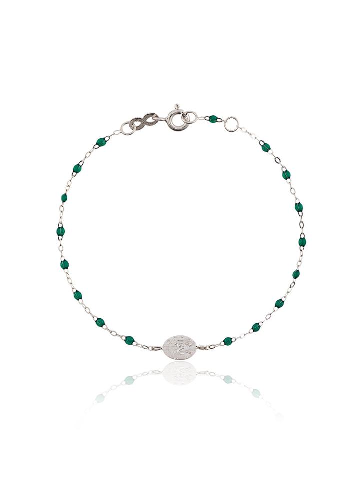 Gigi Clozeau Green Madone Diamond And White Gold Bracelet