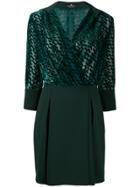 Elisabetta Franchi Logo Print Dress - Green