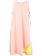 Jonathan Saunders Asymmetric Hem Shift Dress, Women's, Size: 38, Pink/purple, Acetate/viscose