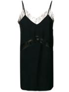 Almaz Lace Trim Mini Dress - Black