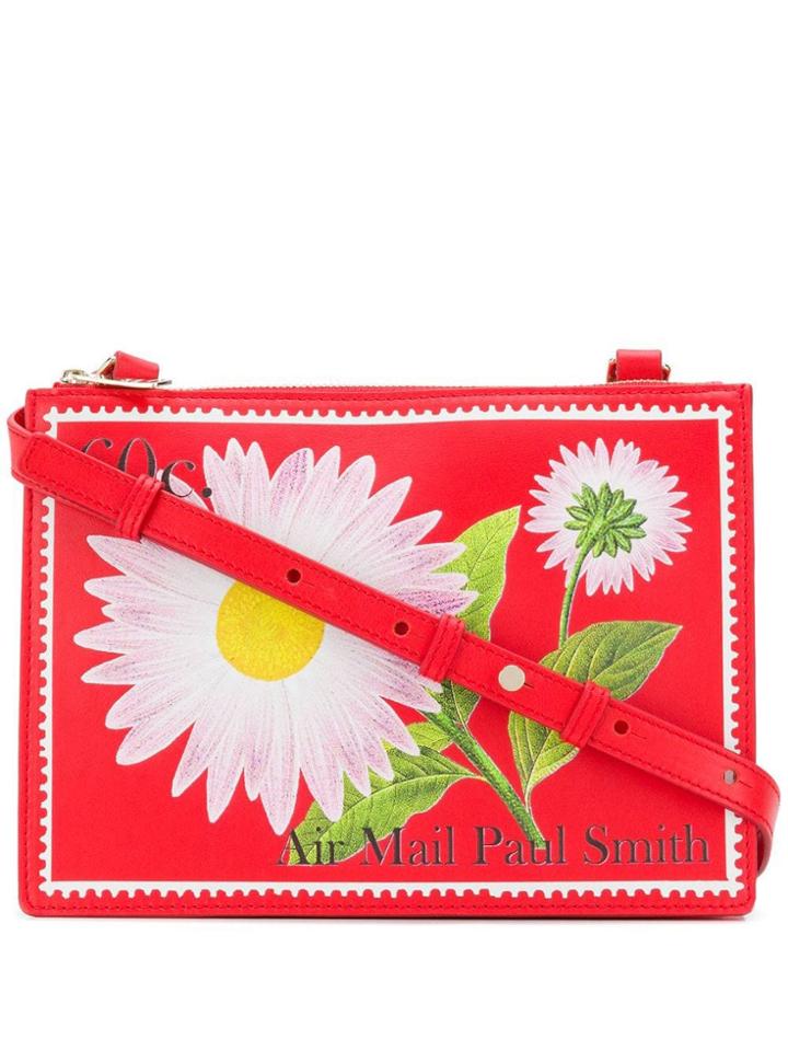 Paul Smith Air Mail Stamp Crossbody Bag - Red