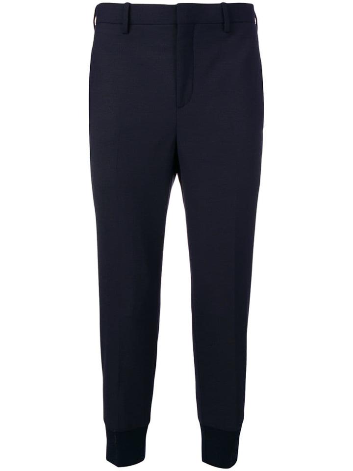 Neil Barrett Tailored Trousers With Gathered Ankle - Black