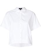 Theory Pleated Short Sleeved Shirt - White