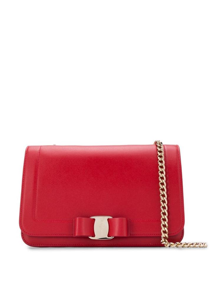 Salvatore Ferragamo Vara Bow Cross Body Bag - Red