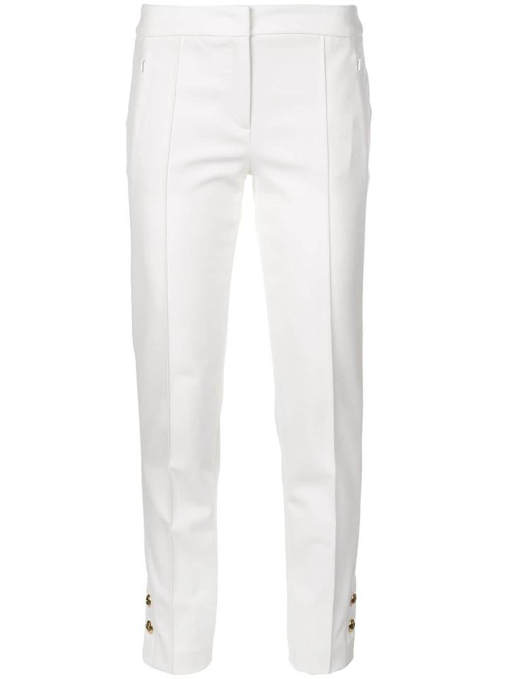 Escada Button Cuff Trousers - White