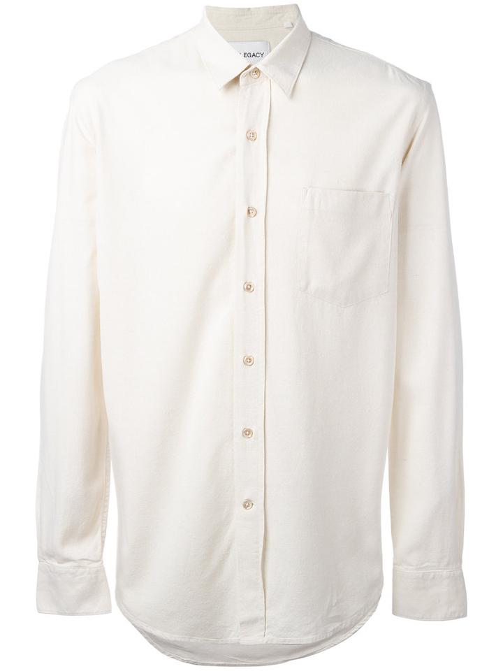 Our Legacy Chest Pocket Shirt, Men's, Size: 46, Nude/neutrals, Silk