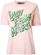 Love Moschino 'lady From Mars' T-shirt, Women's, Size: 44, Pink/purple, Cotton
