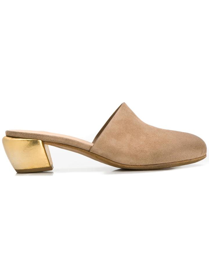 Marsèll Low-heel Suede Mules - Neutrals