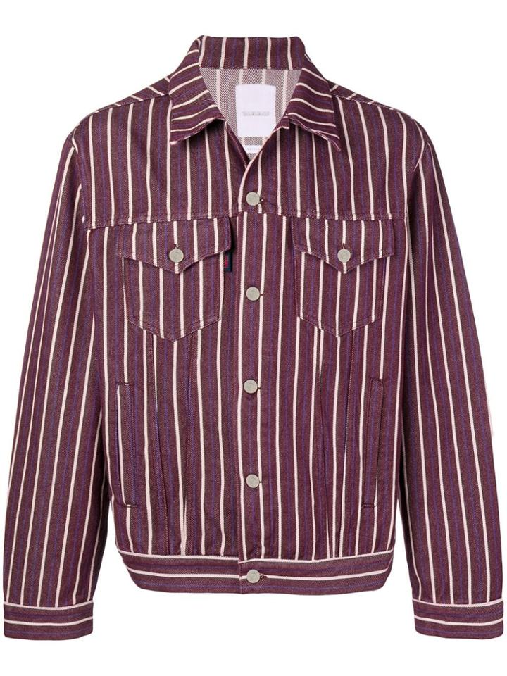 Napa By Martine Rose Striped Trucker Jacket - Red