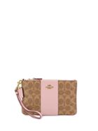 Coach Monogram Print Zip Purse - Brown