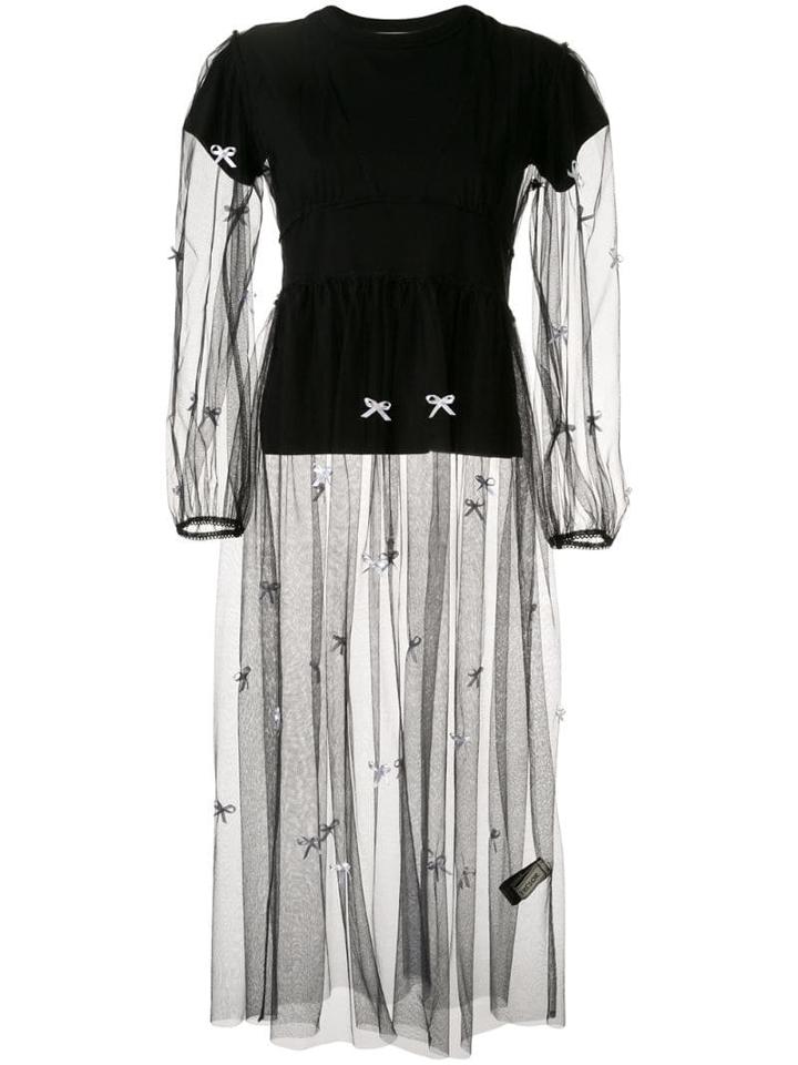 Tu Es Mon Trésor Petit Ribbon Tulle Dress - Black