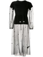 Tu Es Mon Trésor Petit Ribbon Tulle Dress - Black