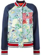 Hilfiger Collection - Floral Bomber Jacket - Women - Modal - M, Blue, Modal