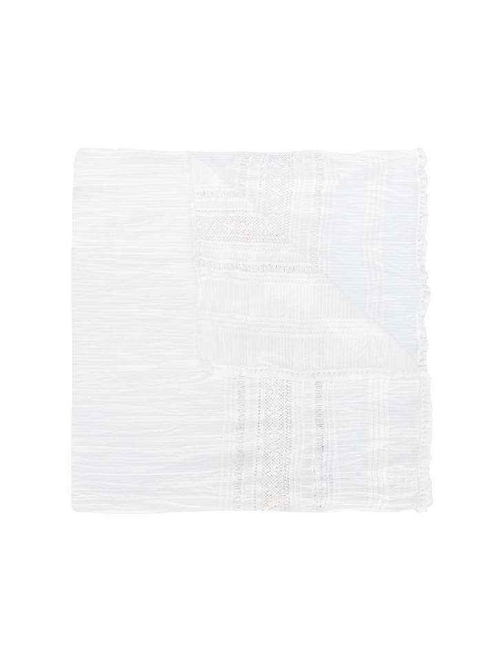 American Outfitters Kids Teen Embroidered Scarf - White