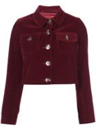 Alexa Chung Fitted Corduroy Jacket - Red