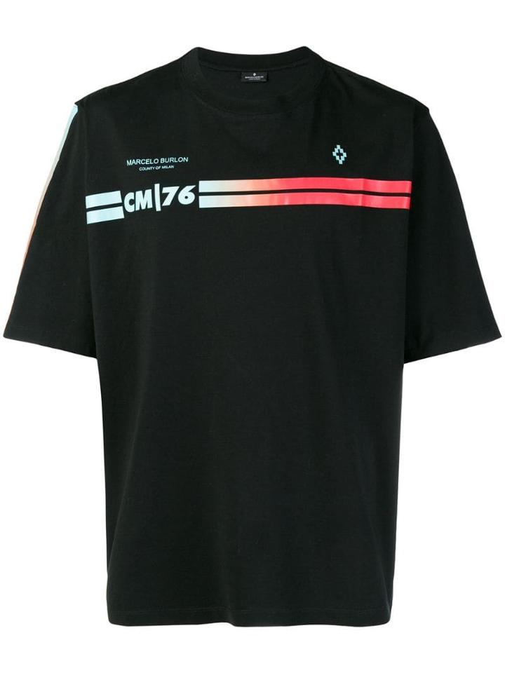 Marcelo Burlon County Of Milan Brand Print T-shirt - Black