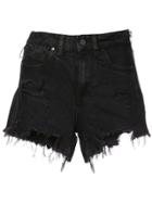 Alexander Wang Side Zip Denim Shorts - Black
