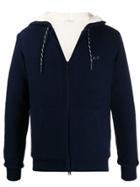 Sun 68 Wool Lined Hoodie - Blue