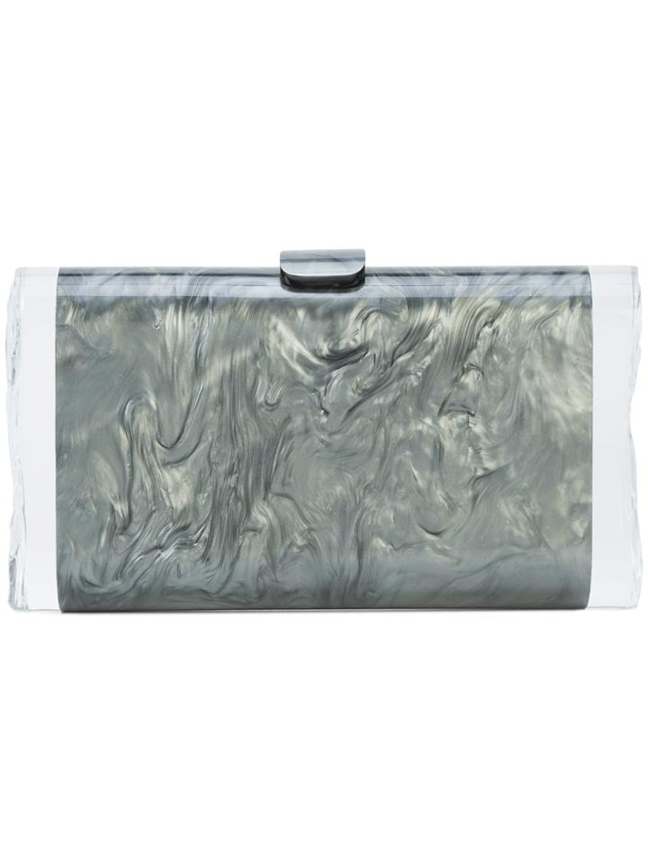 Edie Parker Lara Solid Clutch - Grey
