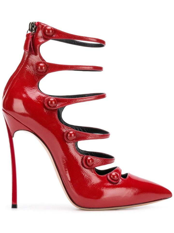 Casadei Front Strapped Pumps - Red