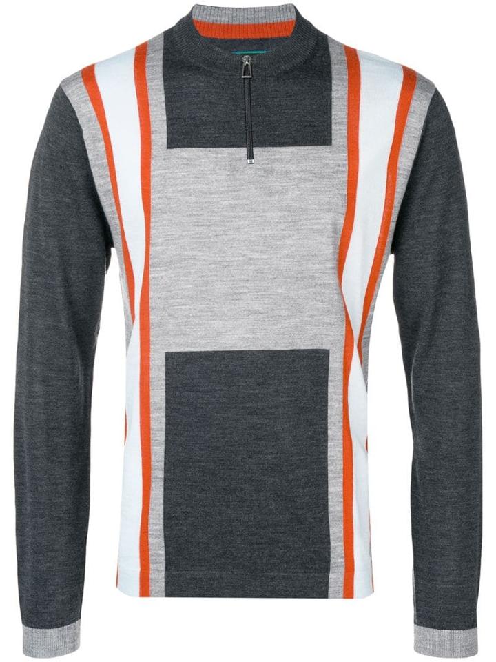 Ps Paul Smith Colour Block Sweater - Grey
