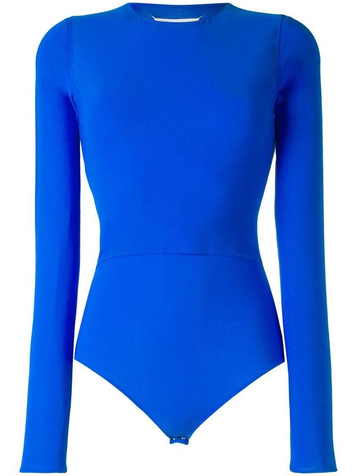 Maison Margiela Technical Jersey Body, Women's, Size: 40, Blue, Polyamide/spandex/elastane