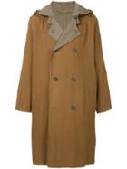Tomorrowland Hooded Double Breasted Coat - Brown