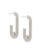 Charlotte Valkeniers Pilot Hoop Earrings - Silver