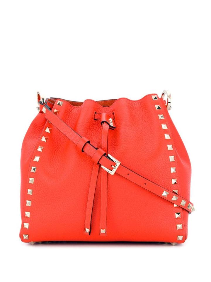 Valentino Valentino Garavani Rockstud Bucket Bag - Orange