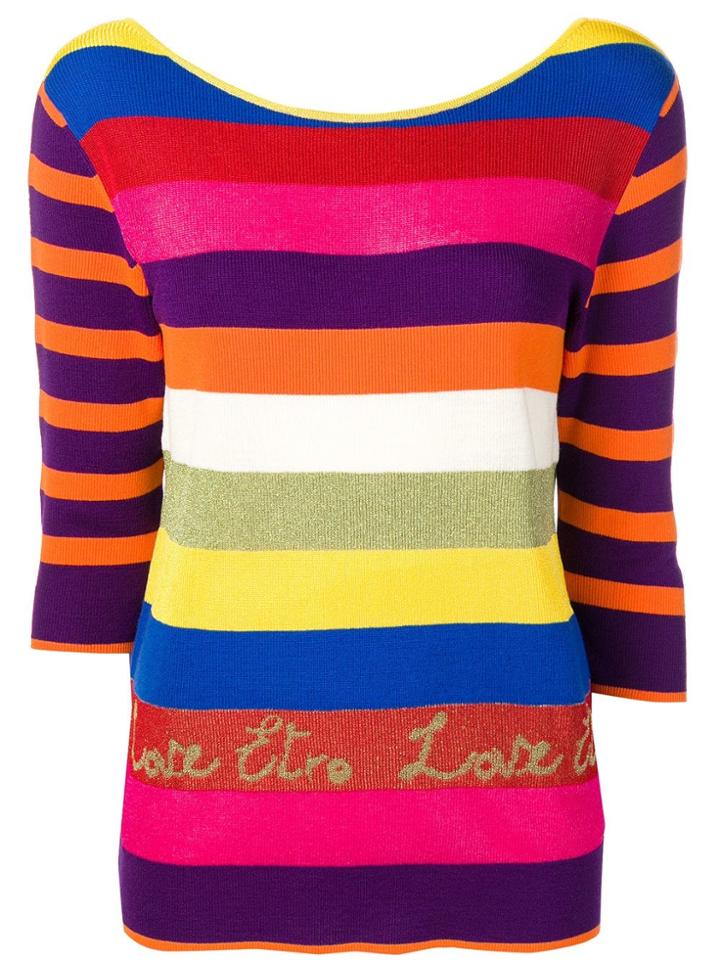 Etro Rainbow Knit Sweater - Pink