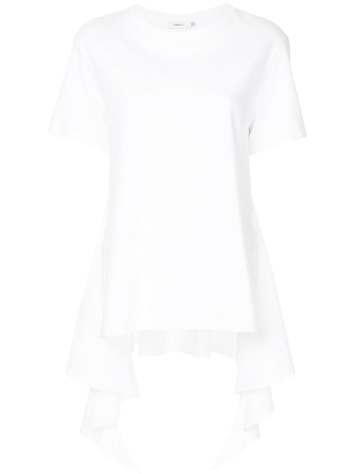 Goen.j Paneled Jersey-poplin T-shirt - White
