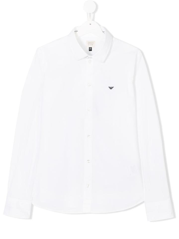 Armani Junior - Logo Shirt - Kids - Cotton/spandex/elastane - 16 Yrs, White