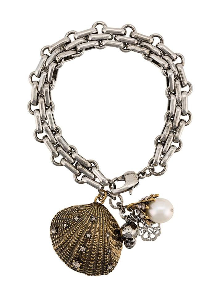 Alexander Mcqueen Seashell Charm Bracelet - Silver